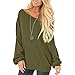 Produktbild  JUSTSELL Pullover für Damen,Frauen Einfarbig Pullover Lange Ärmel Oberteile Trägerlos Bluse Casual Tunika Pullover