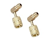 manguera para aire acondicionado portatil surrey Interior de rosca: 5/16 " 2 pcs R410 A 1/4sae a 5/16 \"manguera de refrigeración conector adaptador adaptador para R410 a calibradores aire acondicionado conector