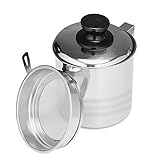 Gran capacidad: 1,2 L, lo suficientemente grande como para almacenar aceite de freír y grasa de cocina, muy conveniente y práctica.