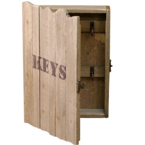 Schlüsselkasten Schlüsselbox Schlüsselhaken Schlüsselboard Holz geplankt KEYS Shabby Chic 6 Haken