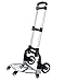 Produktbild Trolley-Taschenwagen, Moving Small Pull Car Tragbarer Einkaufswagen Hand Truck Trolley Zugstange Trolley Fold Van Mute Gepäckwagen Explosionsgeschützte Gummiräder Six-wheeler Load 68KG (Farbe: Silber)