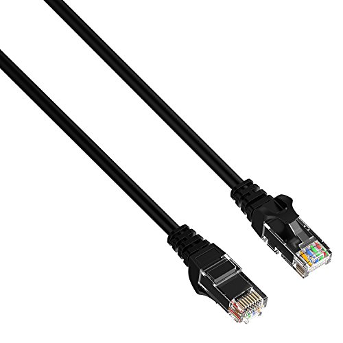 Rankie 5-Stücke 0,3m CAT6 Ethernet Kabel Gigabit Lan Netzwerkkabel (RJ45) Cat.6 Patchkabel 1000Mbit/s (Schwarz) - 3