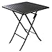 Produktbild SONLEX Balkontisch Rattan-Optik schwarz Gartentisch Klapptisch 61 x 61 x 75 cm eckig Campingtisch Kunststoff robust stabil wetterfest pflegeleicht klappbar