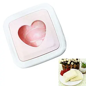 MEXFY Sandwich Cutter and Sealer Square Heart Shaped Sandwich Mold Maker Cut and Seal Sandwich Maker DIY Pocket Sandwiches for Lunchbox (Multi Color)