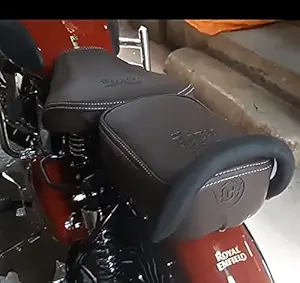 Ahujaas Seats Classic Bullet seat Cover for Both 350 and 500 Leatherette Material Pure ( Brown)