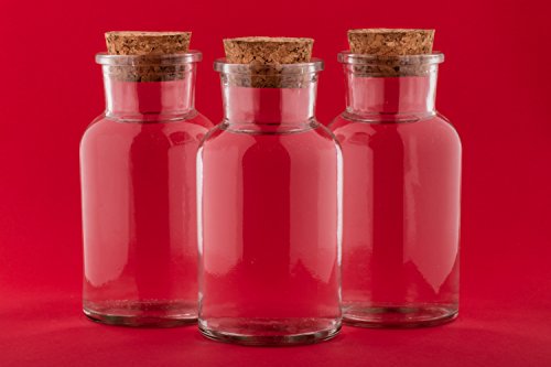 10 oder 20 Stück 250 ml Glasbehälter Glasflasche mit Korken Verschluss rund 0,25 liter l leerer Glasbehälter Vorratsdosen Vorratsgläser, Gewürzgläser Glasflaschen Flaschen Gewürzdosen Bonbongläser Einmachglas Korkgläser Korkflaschen Korkdosen Eingemachtes mit Kork-Verschluss von slkfactory.