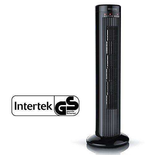 Brandson – Turmventilator mit Fernbedienung | Tower Ventilator | bis zu 45W (Stufe 3) | 80° oszillierend (zuschaltbar) | drei Geschwindigkeitsstufen + 2 Modi + Timerfunktion - 2