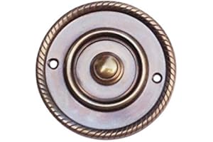 TUERKLINKEN-SHOP Klingel Klingeltaster Messing antik #K22-A