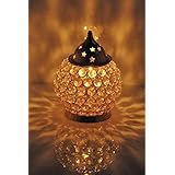 BrassLine Brass Akhand Diya Diamond Nag Deep Dia In Oval Shape (7 inch)