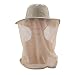 Produktbild Swallowuk Unisex Outdoor Anti Moskito Hut Buschhut Fischerhut Sonnenhut Kopfschutz Imker Hut Bienenzucht Gesichtsmaske Gesichtsschutz mit Wide Brim und Moskitonetz Net (Beige)