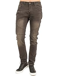 trueprodigy Casual Hombre marca Jeans Pantalon elastica ropa retro vintage rock vestir moda deportivo vaquero slim fit designer cool urban fashion tejanos denim color negro 6272102-2999