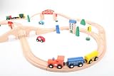 point-kids Holzeisenbahn Set 49 Teile, Zug komplett Set Holz - 2