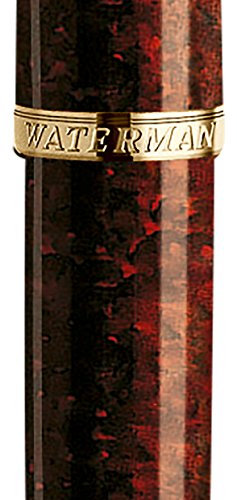 Waterman Carene Amber Lacquer Gold Trim Medium Nib Fountain Pen, Gift Boxed