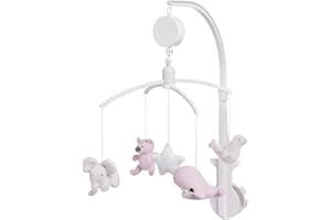 BO Baby's Only - Mobiles bébé musical - Rose très Clair/Rose/Blanc - 100% polyester