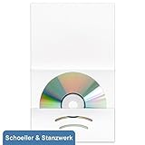 Tasche: für CD/DVD/ Blu-Ray 100 Stück weiße CD-Passbildmappen Kombi für Pass- (4,5x6 cm), Bewerbungsfotos (6x9 cm) und CD/DVD - Kwick - Schoeller & Stanzwerk