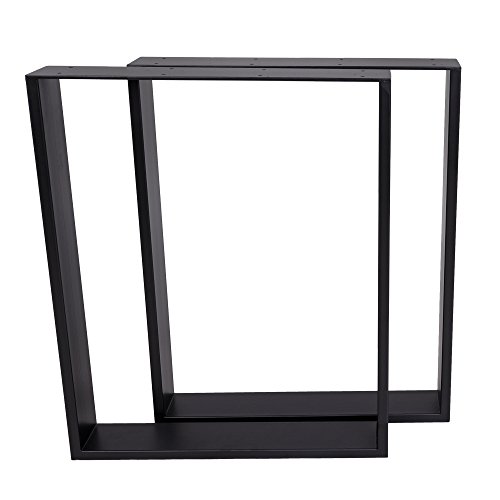Preisvergleich Produktbild Tischgestell Paar - 2 Stück Tischfuß Tischkufen Kufen Tischbeine Tischuntergestell Tischkufe Kufengestell (40x45 cm Breite / Höhe, schwarz)
