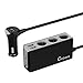 Produktbild CHGeek Auto Ladegerät, 120W 12V/24V USB KFZ Ladegerät 6.8A 4 USB Ports Multi-Funktion Power Auto Adapter mit 3-Fach KFZ Zigarettenanzünder Verteiler Splitter für GPS und mehr - Grau