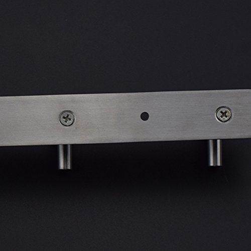 RONYES Hakenleiste Kleiderhaken Edelstahl rostfrei Wandgaderobe Handtuchhalter Garderobenhaken Wandhaken Mehrzweckhaken gebürstet ca. 10kg belastbar 3.8mm dick (5 Haken (384mm)) - 3