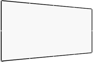 VEVOR Projektorskärm, 3048 mm 16:9 4K 1080 HD-projektionsskärm, väggmonterad projektionsavsändningsprojektor med 8 krokar och dubbelsidiga band, bärbar rörelseduk för familjens hemmakontorets teater