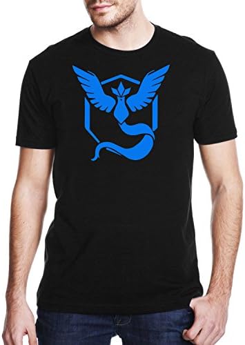 TEAM MYSTIC Gaming T-shirt - Pokemon GO T-shirt Unisex Adults Geek Nerd T-shirt - Mens Comedy T-Shirt