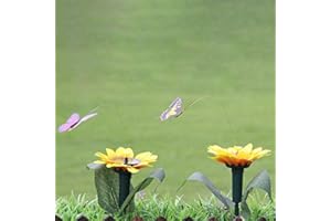 Cozyhoma - 3 Farfalle Volanti, alimentate a energia Solare, a Batteria, Colibrì, Girasole, per Giardino, Cortile, Piante, Fiori, Patio, Paesaggio, Decorazione