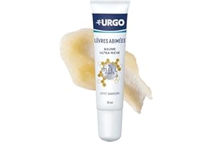Urgo - Baume Lèvres abimées ultra-riche - Protège, répare et nourrit intensément - Formule à base de beurre de karité et de miel purifié - Tube de 10 ml