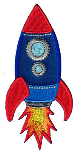PatchMommy Patch Aufnaeher Applikation Aufbuegler, Rakete - fuer Kinder Baby