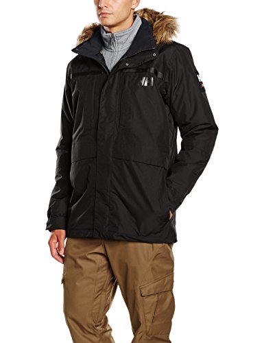 Helly Hansen COASTAL 2 Parka - Parka acolchada impermeable para hombre, color negro, talla M