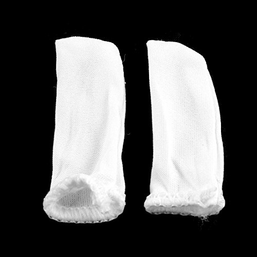 sourcingmap® 220weiß Baumwollgemisch Arbeiten Werkzeug Fingertip Fingerlinge - 2
