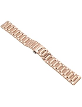 14mm Herren Damen Rosegold Stahl Edelstahl Quarz Wrist Uhren-Armband Uhrenarmbänder Uhrband Watch Band Watch Strap...