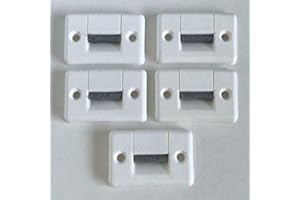 SRB Lot de 5 passages de sangle pour sangle maxi 23 mm de largeur avec brosse pour volets roulants en deux parties.