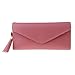 Produktbild P Prettyia Frauen Mädchen Lange Reißverschluss Geldbörse Groß Geldbeutel Brieftasche Kreditkartenetui Clutch Wallet Portmonnaie mit vielen Kartenfächern - Dunkelpink