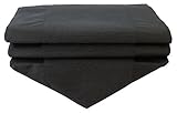 soljo- nappe tablerunner chemin de table lin soie thaïlandaise élégante précieux uni 150/200/250 cm x 30 cm beaucoup de couleurs pour le choix (noire, 250 cm x 30 cm)