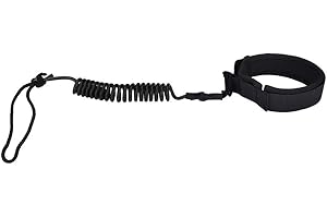 SOLUPTANISU Durable Foot Coiled Leash Stand Up Paddle Board Coiled Spring Leg Fußseil Surfing Leine für Surfboard Snowboard und Paddle Boarding, 3 Farbe optional (Gelb)
