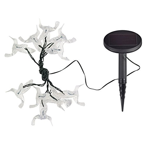 10er LED Solar Lichterkette Kolibri warmweiß Lights4fun - 4