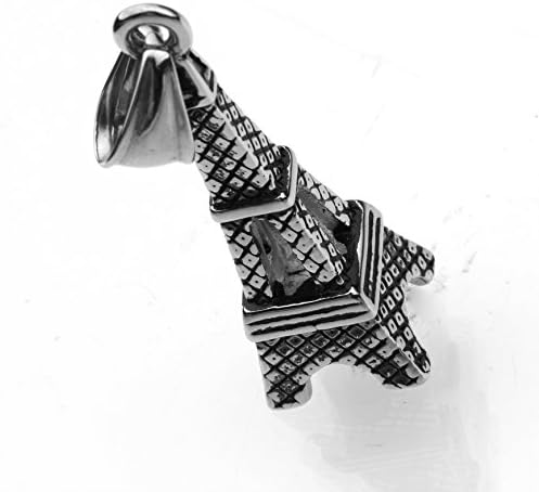 Stainless Steel Pendant Dog Tag Necklace Stainless steel Look-Out Tower Eiffel Tower Paris Tower French Revolution