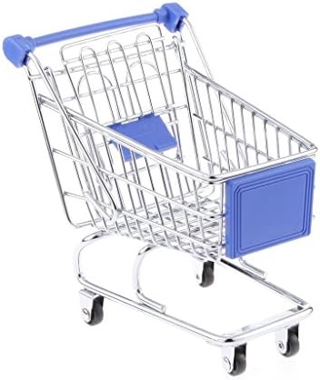 xinyiwei Mini Shopping Cart Handcart Trolley w/Seat Rolling Wheels Children Kids Toy (Dark Blue)