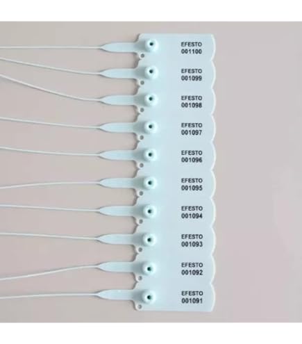 Sigilli Di Sicurezza A Fascetta Numerati - Antimanomissione, In Plastica, Produzione UK - Ideali Per Contenitori E Sacchetti - Foto 9