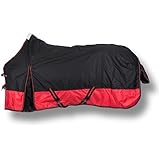 HKM by Reiterladen24 Weidedecke mit Polarfleecefutter 600D schwarz/rot