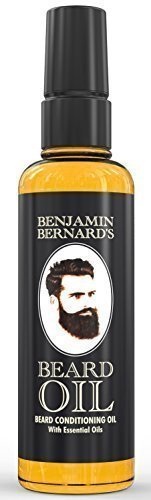 Benjamin Bernard Beard Oil and Conditioner For Men Combats Itching, Flaking Skin, Dry Skin and Softens Beard Hair. The Oil is Lightly Scented and Contains Argan, Jojoba, Almond and Castor Oil - Best A Beard Can Get, 1x 100ml Bottle