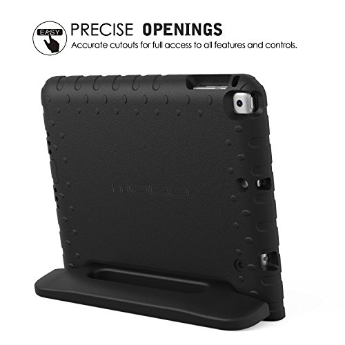 MoKo Hülle für Neu iPad 9.7 Zoll 2017 – Superleicht EVA Stoßfest Kinderfreundlich Kinder Schutzhülle mit umwandelbarer Handgriff Handle und Standfunktion für Apple New iPad 2017 9.7 Zoll / iPad Air / iPad Air 2 Tablet, Schwarz - 3