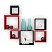 USHA Furniture Nesting Square Shelf Set of 6 Shelves (Red & Black) RS.1499.00