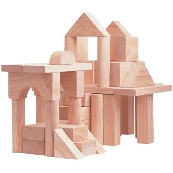 Jeu Construction Bois Jeujura 82 Pièces | Valisette Rangement - Pour Enfants Dès 18 Mois