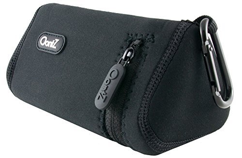 Cambridge SoundWorks - OontZ Angle 3 Altavoz Bluetooth Estuche de Transporte Oficial, con mosquetón de Aluminio, Neopreno Mejorado con Cremallera Reforzada Negro [NO para OontZ Angle 3 Ultra]