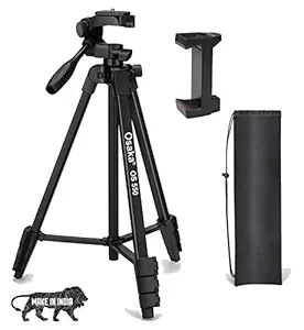 Osaka OS 550 Tripod 55 Inches with Mobile Holder and Carry Case for Smartphone & SLR Camera Portable Lightweight Aluminium Tripod