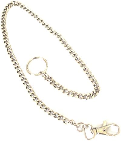 Waiter Wallet Chain Safety Chain 35 cm Stainless Steel for Wallet with Karabiner Belt