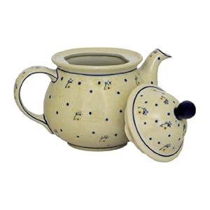 Blue Rose Polish Pottery Country Meadow Large Teapot