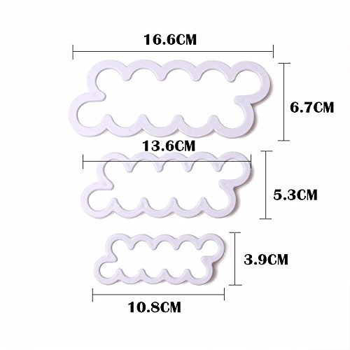 GOOTRADES Plastik Fondant Cutter Kuchen Gebäckpressen, Gartennelke/Rose, 2 Pack, 3 Stk mit 1 Pack, (Rose) - 2