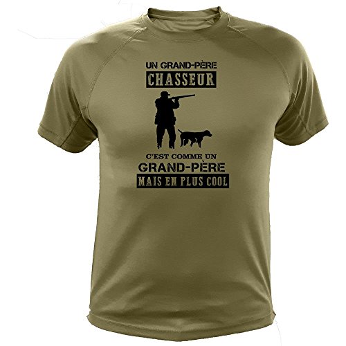 AtooDog Tee Shirt Chasse Grand Père Chasseur (200, Vert, XL)