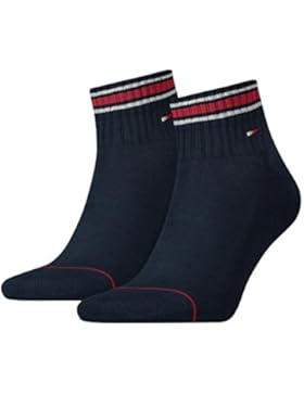 TOMMY HILFIGER Herren Sport Quarters Socken Sportsocken MIT FROTTEESOHLE 4er Pack